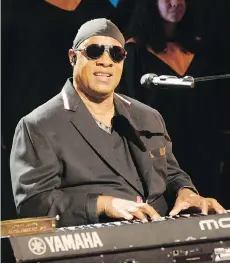  ?? KEVIN MAZUR/GETTY IMAGES ?? Stevie Wonder was one of many stars who performed during the Hand in Hand telethon Tuesday, which raised funds for those hit by hurricanes Harvey and Irma.