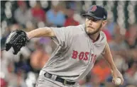  ??  ?? Chris Sale became the first American League pitcher with 300 strikeouts since Pedro Martinez in 1999.
| GETTY IMAGES