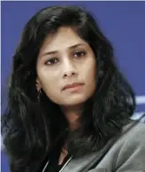  ??  ?? IMF Chief Economist-designate Gita Gopinath