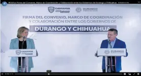  ?? CAPTURA DE PANTALLA ?? Maru Campos y José Rosas Aispuro Torres