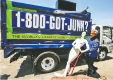  ?? PHOTO BY DAMIAN DOVARGANES/AP ?? 1-800-GOT-JUNK? business owner James Williams in Burbank, Calif., estimates that he’s handled about two store closings a year during the nearly 12 years he’s owned the franchise.