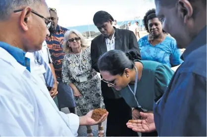  ?? Photo: DEPTFO News ?? Minister for Local Government, Housing and Community Developmen­t Premila Kumar during her visit to Levuka Town on August 7, 2020.