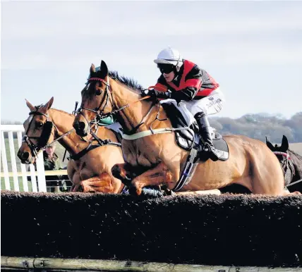  ?? Alun Sedgmore ?? > Connor Brace on his way to his first point-to-point win on William Money at Barbury Racecourse