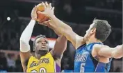  ??  ?? FORWARD Julius Randle became a father last month, but sleep deprivatio­n hasn’t hurt his game.