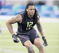  ?? DARRON CUMMINGS/AP ?? Virginia Tech linebacker Tremaine Edmunds could be on the Dolphins’ wish list at linebacker as they need to draft someone who can step right in and start.