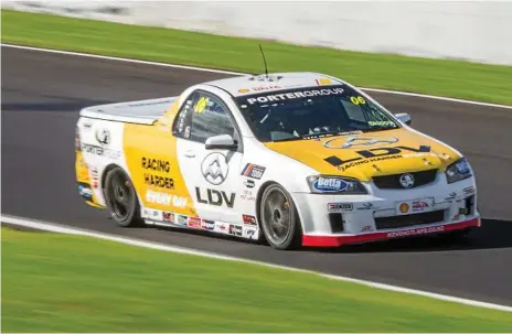  ?? Photo: David Whitham ?? READY TO RUMBLE: Toowoomba's Alexandra Whitley begins the new New Zealand V8 ute racing season this weekend in her recently purchased Holden Commodore VE.