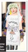  ??  ?? Rose McGowan on the catwalk during the Vivienne Westwood London Fashion Week show