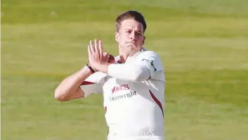  ??  ?? DESTRUCTIV­E MACHINE . . . Kyle Jarvis was on fire on Monday as he picked six wickets in England