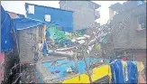  ??  ?? A chawl collapsed in Malwani, Malad.