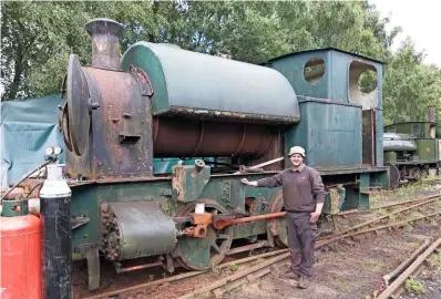  ?? FOXFIELD RAILWAY ?? New owner Jack Dibnah has already started work on returning Kerr, Stuart 0-4-0ST Works No. 4388 to steam, just weeks after taking ownership.