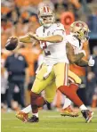  ?? ISAIAH J. DOWNING, USA TODAY SPORTS ?? Sixth- year veteran Blaine Gabbert is trying to lock up the 49ers’ starting job.