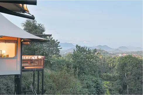  ??  ?? The hilltop view at Rosewood Luang Prabang, a 640-million-baht property in Laos.