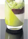  ??  ?? Matcha deluxe parfait.