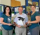  ?? PHOTO: JENNIFER EDER/FAIRFAX NZ ?? Kaipupu Point Mainland Island Society committee members, from left, deputy chairwoman Chrissy Powlesland, chairman Robin Cox and project co-ordinator Rachel Russell.