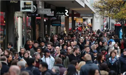  ?? Photograph: Daniel Leal-Olivas/AFP/Getty Images ?? ‘Five minutes in the high street, now in the run-up to Christmas, will show you a society hooked on materialis­m.’