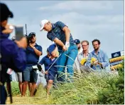  ?? STUART FRANKLIN / GETTY IMAGES ?? “I didn’t play the wind the right way on those two holes,” Jordan Spieth said about a bogey/double bogey on Nos. 5 and 6. “I was trying to fight it instead of accepting that the wind is going to win out here.”