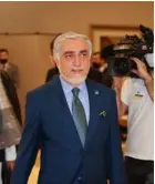  ?? AFP ?? El exjefe del gobierno afgano, Abdullah Abdullah, supervisa el proceso de paz.
