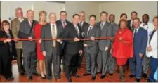  ?? SUBMITTED PHOTO ?? Crozer-Keystone executives and behavioral health clinicians join Delaware County and Chester government officials to cut the ceremonial ribbon on the First Steps Treatment Center at Crozer-Chester Medical Center. The center officially opened Wednesday.