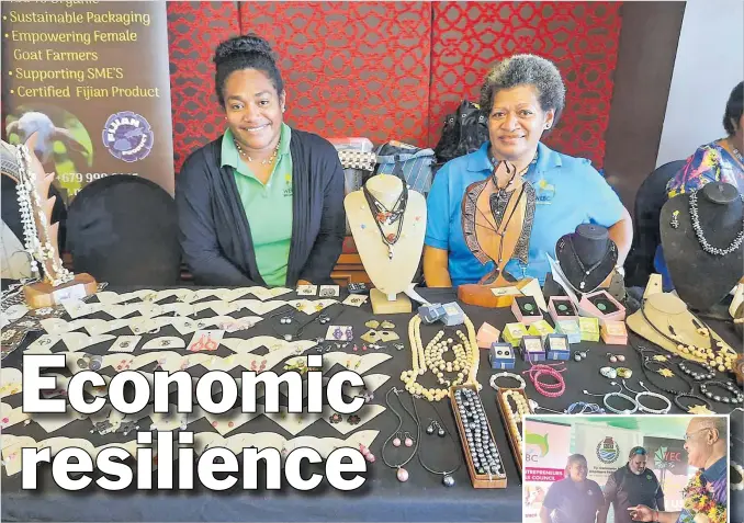  ?? Picture: SUPPLIED ?? WEBC women display their wares. MSMEs are the pillars of economic resilience, writes FCEF.