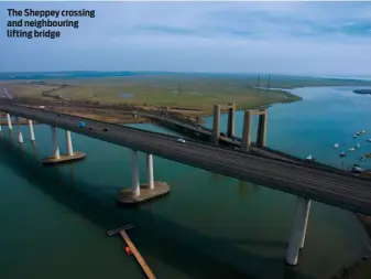  ??  ?? The Sheppey crossing and neighbouri­ng lifting bridge