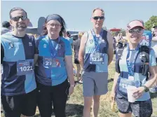  ?? ?? Mark Santer, Caroline Santer, Kevin Cross and Christelle Maugiron