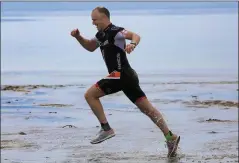  ??  ?? John Kennedy, Castlegreg­ory, striding ahead on Ventry Beach