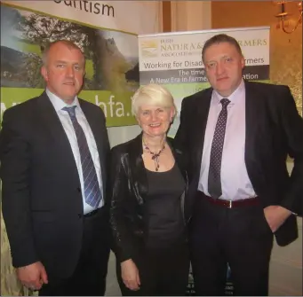  ??  ?? The Irish Natura & Hill Farmers Associatio­n ( INHFA) was launched in Westport on Friday, February 5th. Pictured at the launch were ( L to R):- Brendan Joyce, Maam, Cross, Co. Galway, Chairman, INHFA Livestock Committee; Independen­t MEP Marian Harkin...