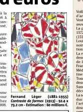  ??  ?? Fernand Léger (-) Contraste de formes () - . x . cm - Estimation :  millions €.