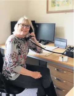  ??  ?? Community resilience Comrie
Carol Mulligan manning the helpline in