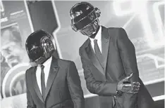  ??  ?? GET LUCKY: Daft Punk’s lead single from upcoming fourth album, ‘ GetLucky’ holds on to top spot for a second week in Britain’s singles charts.