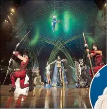  ??  ?? Mit Elementen des Cirque du Soleil tritt Fischer (rechts im Bild mit Silbereise­n) im Februar 2018 gleich fünfmal in Wien auf.