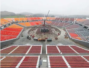  ?? Reuters ?? Im Olympiasta­dion von Pyeongchan­g werden die Spiele am 9. Februar 2018 eröffnet.