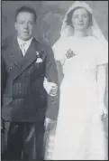  ??  ?? Sarah and her husband Michael on their wedding day in 1940