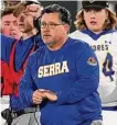  ?? Ashley Landis/Associated Press 2021 ?? Coach Patrick Walsh’s Serra will play for the Open Division title Dec. 10.