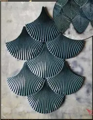  ??  ?? These handmade tiles from Akashic Tiles are gorgeous! They are beautifull­y textured and glazed – and they’re made to order. Make a statement with one of their eye-catching patterns; browse the collection online at akashictil­es.co.za.
How Deep is the Ocean in Amazon Green
(R2 280/m²)
Welcome to the Jungle in Amazon Green (R2 280/m²) Pictured above Inset