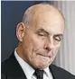  ?? WIN MCNAMEE/GETTY ?? Chief of staff John Kelly, who lost a son in combat, touches on the issue Thursday at the White House.