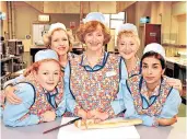  ??  ?? Peake, far left, in Victoria Wood’s Nineties sitcom,
Dinnerladi­es, which gave the young actress her first big break. Inset, right: as Martha Costello QC in Silk