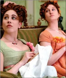  ??  ?? BREAKOUT: Bessie, right, with Bridgerton co-star Harriet Cains