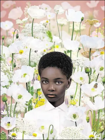  ??  ?? Ruud van Empel’s “Analogy #1” appears in “Ruud van Empel: Portraits” at Jackson Fine Art.