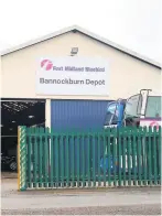  ??  ?? Outbreak Staff at First Bus Bannockbur­n depot tested postive