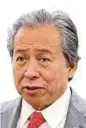  ??  ?? Datuk Seri Anifah Aman