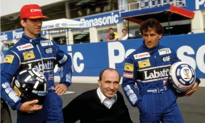  ?? Photograph: GP Library/Universal Images Group/Getty Images ?? Damon Hill (left), Frank Williams and Alain Prost in 1993.