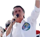  ?? (Adriano Machado/Reuters) ?? PRESIDENTI­AL CANDIDATE Jair Bolsonaro attends a rally in Taguatinga near Brasilia.