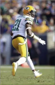  ?? PETER JONELEIT - THE ASSOCIATED PRESS ?? FILE - In this Sunday, Oct. 28, 2018 file photo, Green Bay Packers free safety Ha Ha Clinton-Dix (21) runs down field as he eyes the quarterbac­k during an NFL football game in Los Angeles. The Washington Redskins have acquired safety Ha Ha Clinton-Dix from the Green Bay Packers for a fourth-round draft pick, Tuesday, Oct. 30, 2018.