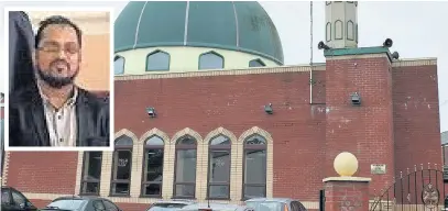  ??  ?? ●●Dobir Miah (inset) said security at many of Rochdale’s mosques had been stepped up