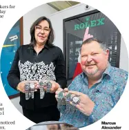  ??  ?? Marcus Alexander (above), who runs About Time in Remuera with wife Rebecca, says rarity drives up the value of secondhand watches, and the Rolex Daytona is the “Holy Grail”.