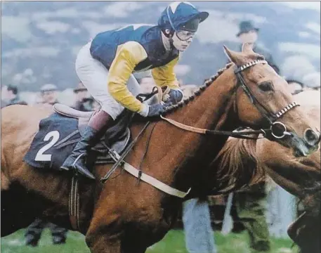  ??  ?? Adrian Maguire on Cool Ground in 1992 Gold Cup.