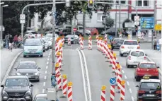  ?? FOTO: ANBR ?? Auf der Gänstorbrü­cke sind zwei Fahrspuren gesperrt.