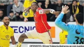  ?? ?? OFENSIVO. Stiven Valencia destacou-se com 9 golos