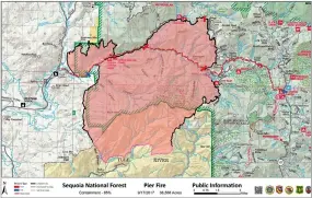  ?? INCIWEB.NWCG.GOV ?? Work continues to fully contain the fire west of Pierpoint Springs where the fire still smolders on the south side of the Tule River.